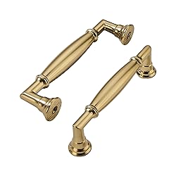 khtumeware 5 Pack 3-3/4 Inch(96mm) Brushed Brass