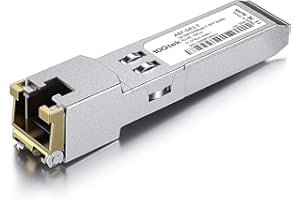 10Gtek 10/100/1000Base-T Copper SFP, Auto-Negotiation SFP to RJ45 Mini-GBIC Transceiver, Compatible with Mikrotik S-RJ01