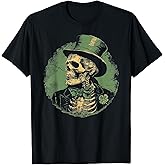 Skull Skeleton - Leprechaun St. Patrick's Day Saint Paddy's T-Shirt