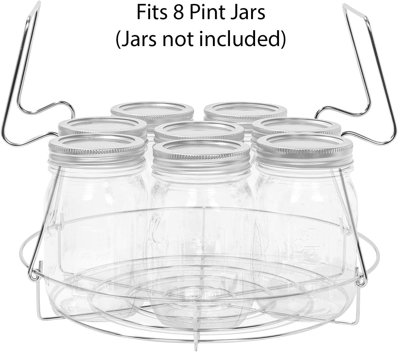 CONCORD 12" Stainless Steel Canning Rack. Holds 8 Pint or 7 Quart Jars. No Rust, Extra Stability. FITS IN POT WITH AT LEAST 12.5" WIDTH. BULK PACKS (2): Home Improvement