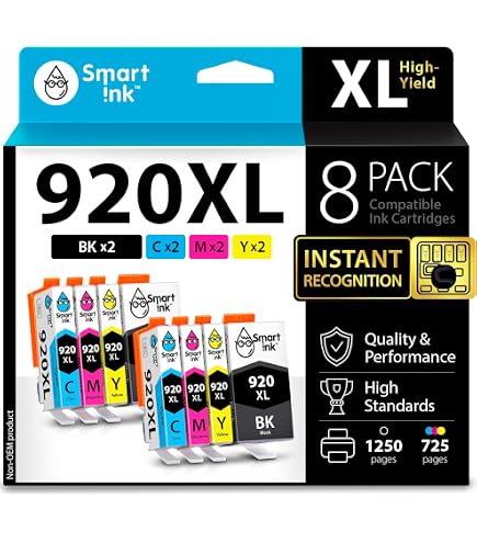 Set Cartucce Koala 920XL Compatibili Per HP OfficeJet 6000/6500/6500A/7500A/7000 – Nero 1200p, Colori 700p