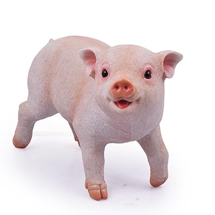Wonderland Cute Farm Pig/Piggy Standing Decor, Statue, Garden Statue, Garden Decor, Home Decoration, Gift