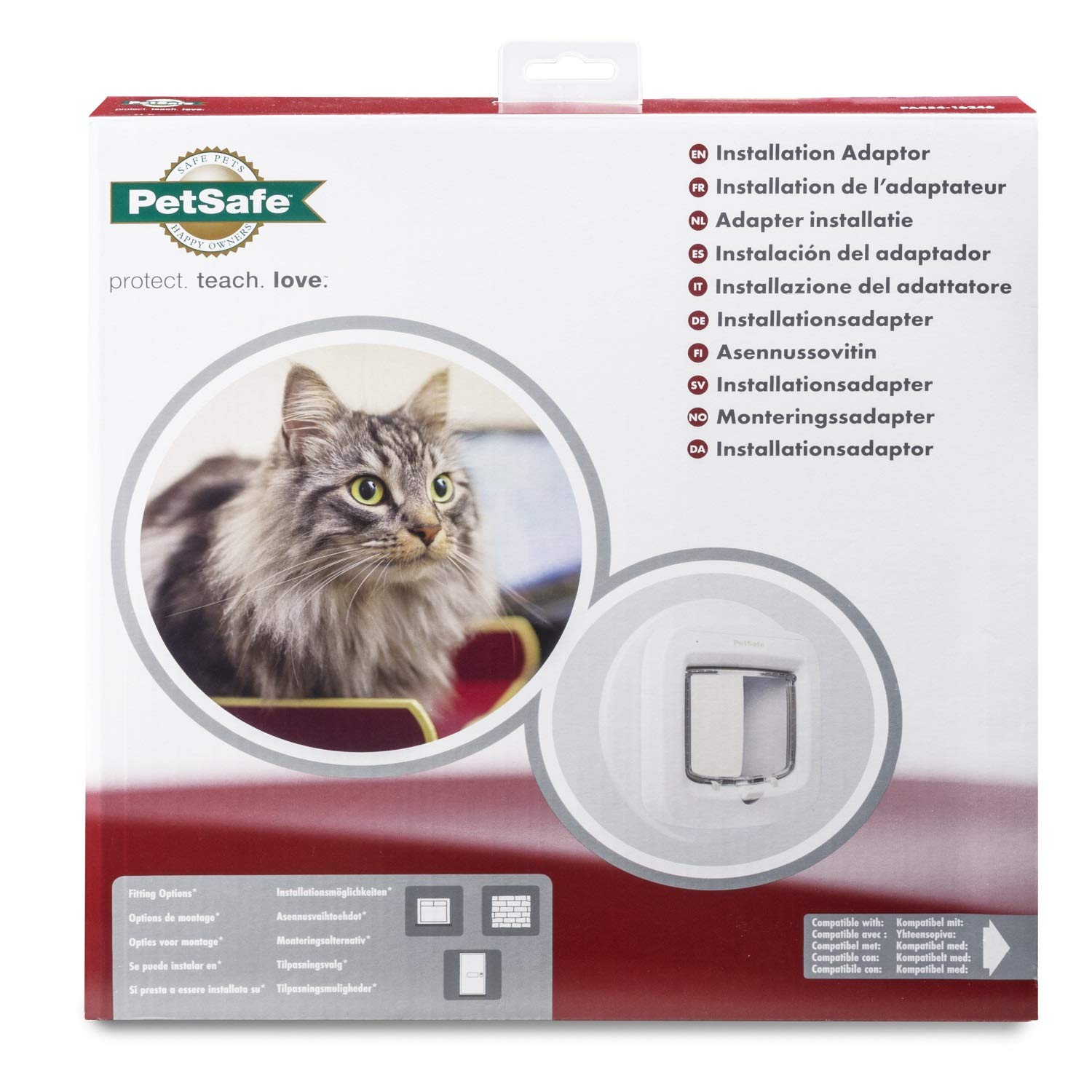 PetSafe Microchip Cat Door Installation Adaptor, Easy Install into Glass or Metal Doors and Walls