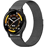 Vancle Metal Bands for Garmin Vivoactive 4 Watch Band, Garmin Venu 3 / Venu 2 Watch Band Women Men, 22mm Stainless Steel Repl