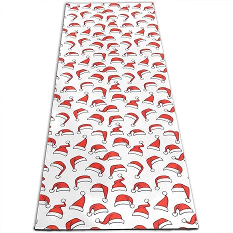 Sara Nell Yoga Mat Christmas Pattern Red Santa #yoga #mat #carry #bag Sara Nell Yoga Mat Christmas Pattern Red Santa