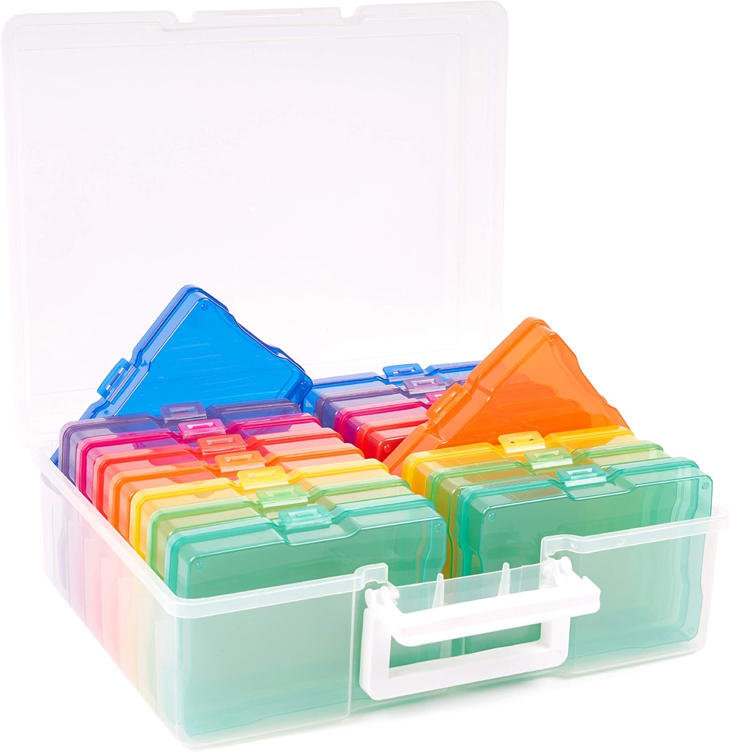 Office Mania – 6″x4″ Photo & Crafts Organiser: Storage box, 16 Cases ...