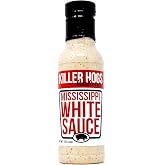 Killer Hogs Mississippi White Sauce, Creamy and Tangy, 12 oz | Southern Style Flavor for Pouring, Finishing, or Dipping Chicken, Pork, Seafood, and Grilled Meats, Convenient Bottle
