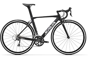 SAVADECK Carbon Road Bike with Shimano SORA R3000 18 Speed Derailleur System,Racing Bicycle with Carbon Fiber Frame Carbon Fork and Double V Brake for Adult