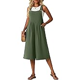 Lepunuo Rompers for Women Summer Casual Jumpers Boho Short Bib Jumpsuits Overalls with Pockets Beach Vacation