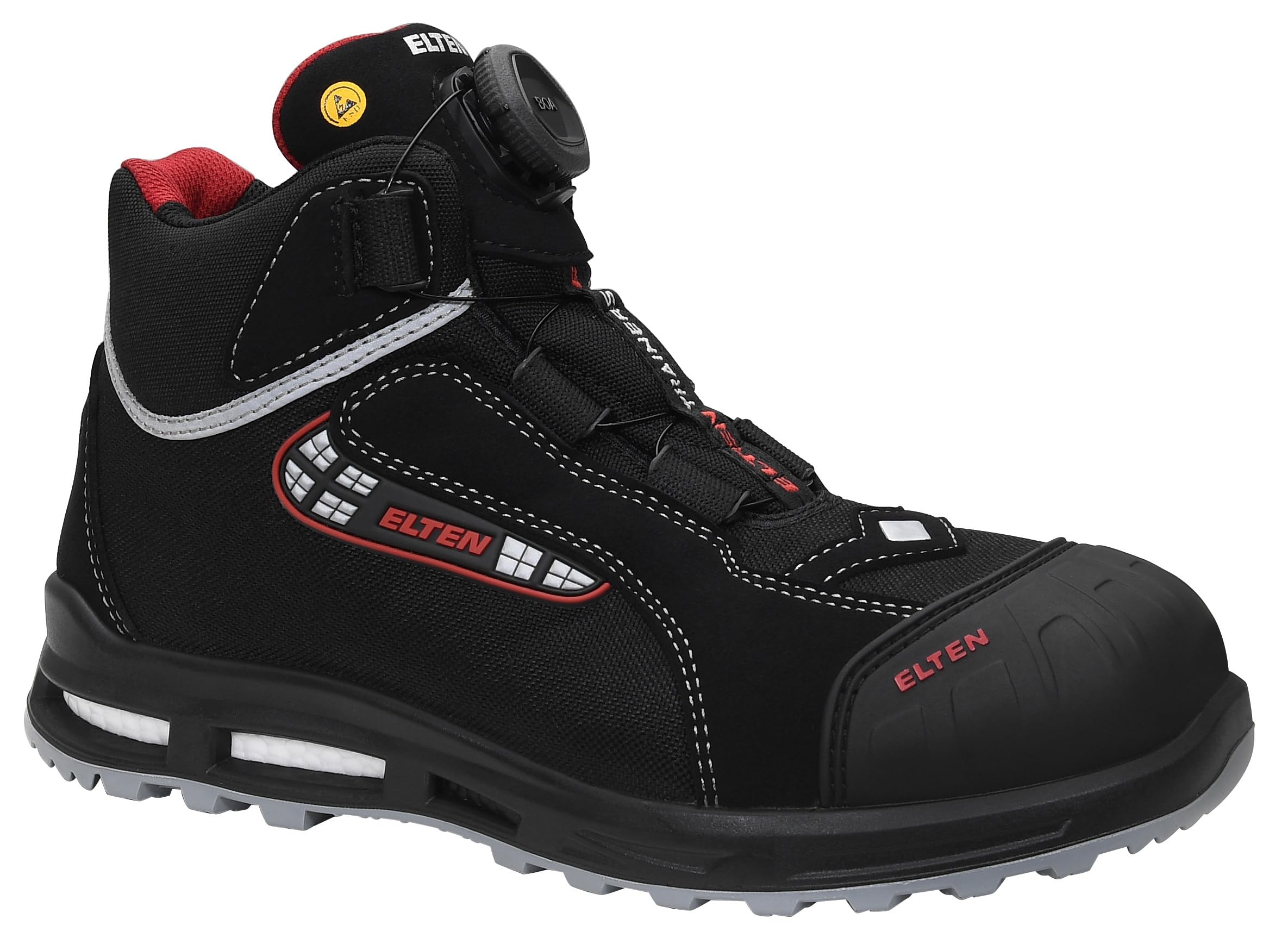 ELTEN SANDER XXT Pro BOA ESD S3S, Sicherheitsschuhe für Damen+Herren, leicht, Kunststoffkappe (leichter als Stahlkappe), Obermaterial: Textil, Innenfutter: Textil (atmungsaktiv), Gr. 39