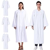 Grad HAGO 5 Pcs Unisex Matte Choir Robe for Church baptism robes for water baptism,Graduation Gown Judge Pastor Robes