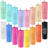 Bokon 16 Pcs Employee Appreciation Gifts Bulk 16 oz Skinny Tumblers with Lid and Straw Plastic Inspirational Cups for Staff Teacher Nurse Coworker Christmas Birthday Gifts(Multicolor)