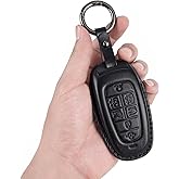 BFDDPPM Compatible with 2022 2021 2020 Hyundai Sonata Nexo Santa Fe Tucson Genuine Leather Key Fob Cover Case Remote Holder Skin Protector Keyless Entry Sleeve Accessories