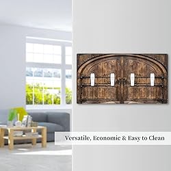 Xuejiaku Light Switch Cover Western Barn Door Brown