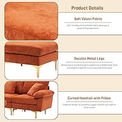 Wrofly U-Shaped Sectional Sofa Couch, 114" Comfy