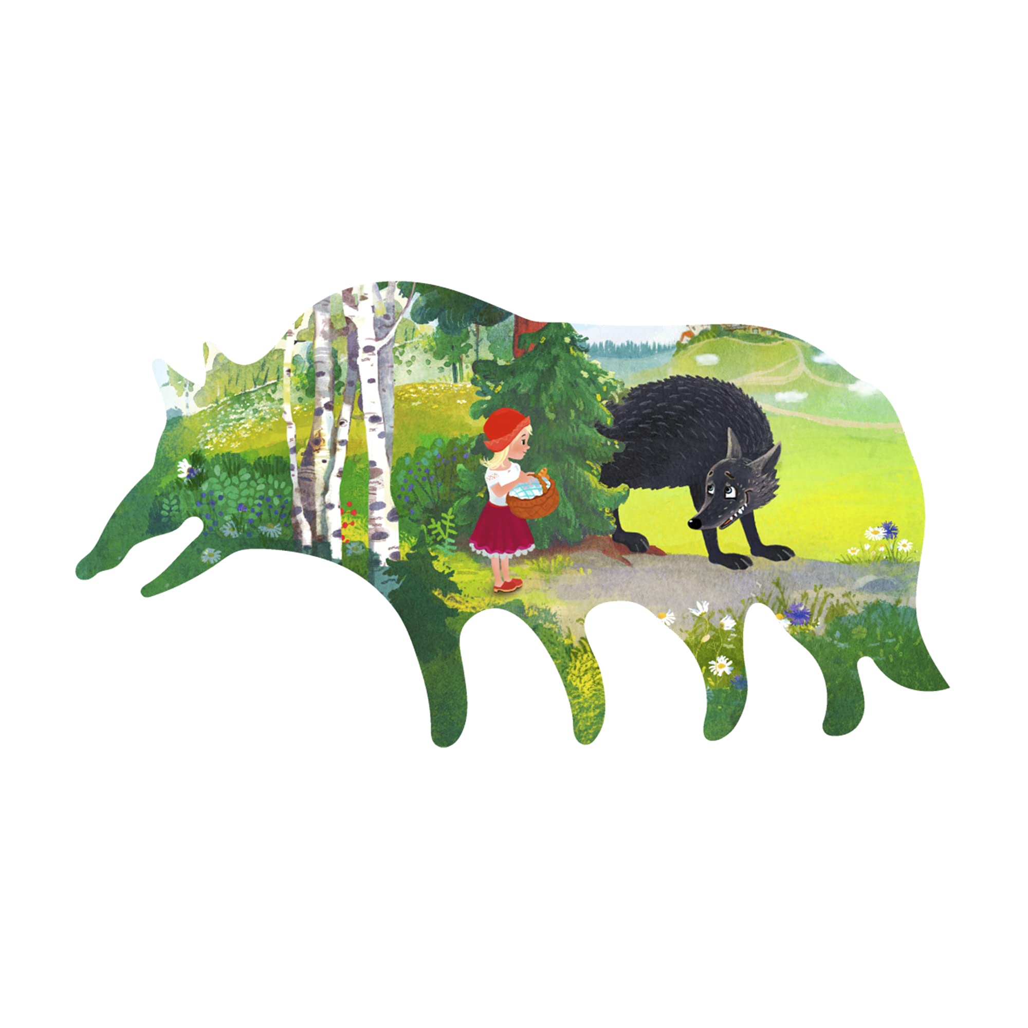 DaVICI Wooden Jigsaw Puzzles for Adults - Collection M (A Visit to The Grandmother)