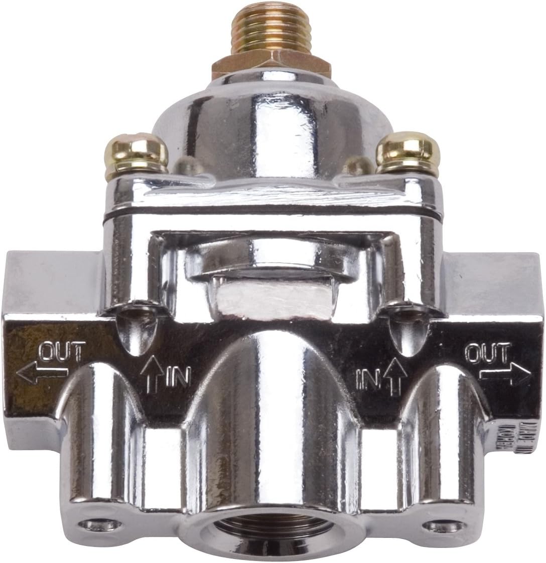 Edelbrock 1789 1-4 PSI Chrome Fuel Pressure Regulator