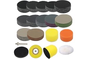 316 Pieces 2 Inch Sanding Discs, VIBRATITE Wet Dry Sand Pads with 1/4" Shank Backing Pad and Soft Foam Buffering Pad Assorted 60 to 10000 Grit Grinding Abrasive for Wood Metal Mirror Jewelry