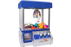 Bundaloo Claw Machine Arcade Game with Sound, Cool Fun Mini Candy Grabber Prize Dispenser Vending Toy for Kids, Boys & Girls (The Blue Version)