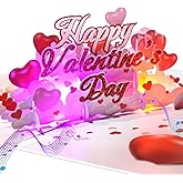 Ribbli Valentines Day Cards, Light and Musical Valentines Card, Pop Up Happy Valentine's Day Cards, 7.8"x5.8" with Envelope