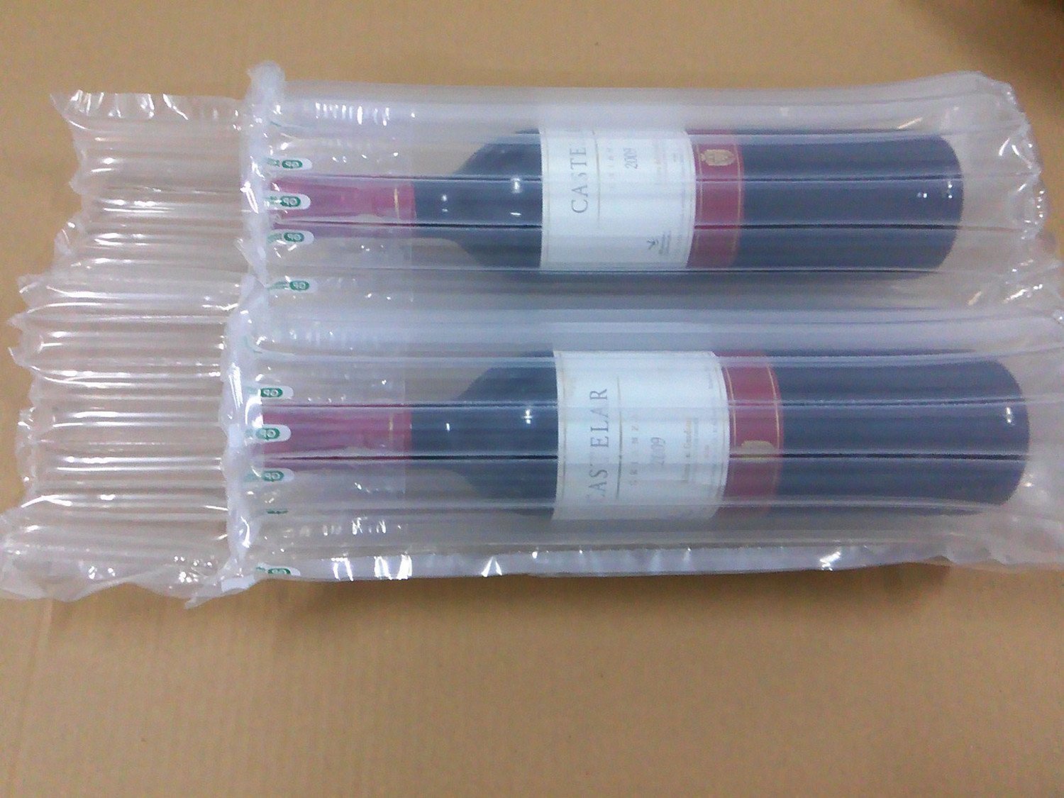 logei® 10pcs Twins-Column bag for Two Bottles wine Large inflatable anti-schock glass Bottles packaging shipping air column bag