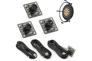 YHXMARSCAN 3 PCS OV9732 Camera Module 100 Degrees for Autodarts Dart Camera System 1280x720 30fps Face Detection Image Capture 2m Cable Usb2.0 Output Fit WinXP/7/8/10/Linux