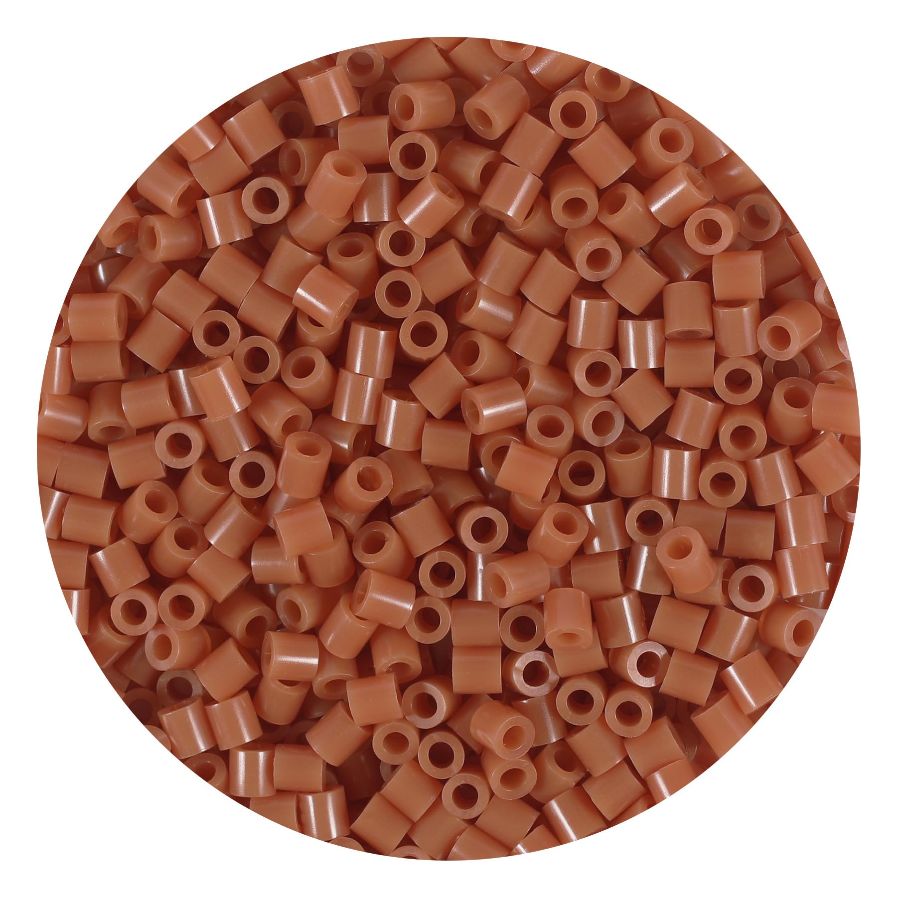 1000Pcs Loose Fuse Beads 5mm Bulk Refill Kit Fast Easy to Use Stress Relief Pixel Art Melting Beads for DIY Decor Crafts Creative Handmade Projects 3D Craft (Brown 2)