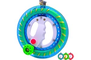 WEICAFLY Kite Reel and Kite String with Reel, 8inches Dia includes 1000ft (70LBS) High Strength Kite String, Large Handle, Safety Lock Design, with Connector, Kite String Spool for Kids and Adults