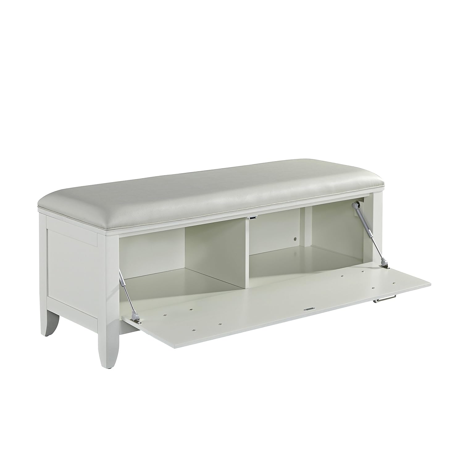 Home Styles 5515 26 Newport Upholstered Storage Bench White