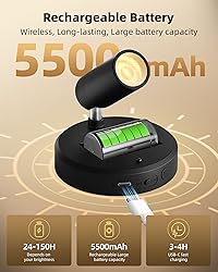 EZVALO Spotlights Indoor with Remote,5500mAh
