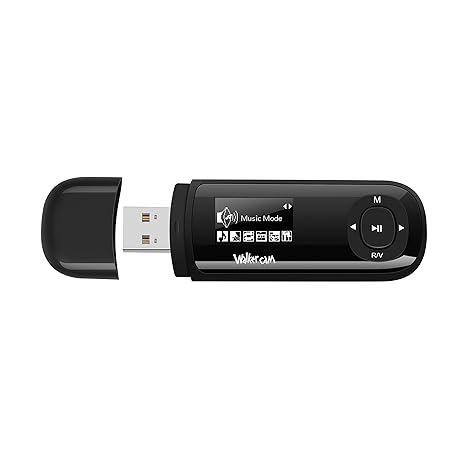 Walkercam M1 8 GB USB-Stick-MP3-Player mit UKW-Radio, Aufnahme und E-Book, SD-Karte erweiterbar, einfach zu bedienen