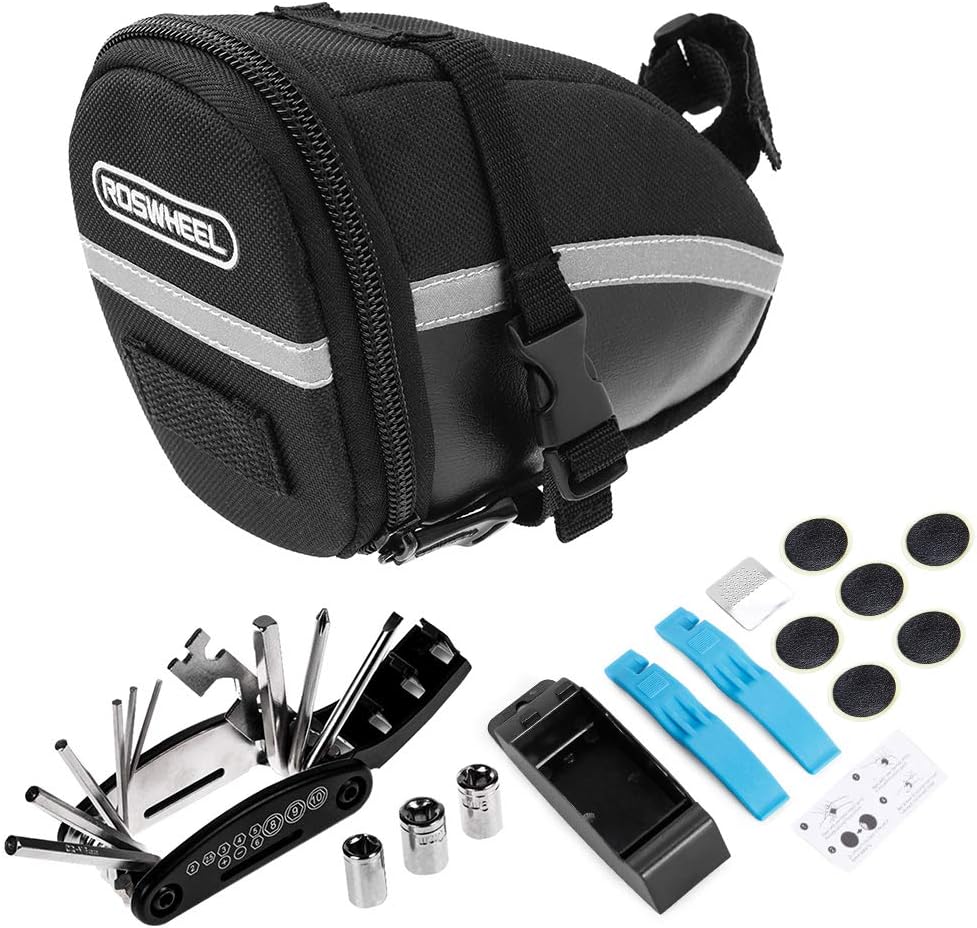 Lixada Bike Repair Tool Kits Bicycle Saddle Bag Cycling Seat Pack 14 in 1 Multi Function Repair Tool Kit (16 in 1 Multi Function Repair Tool) : Sports & Outdoors