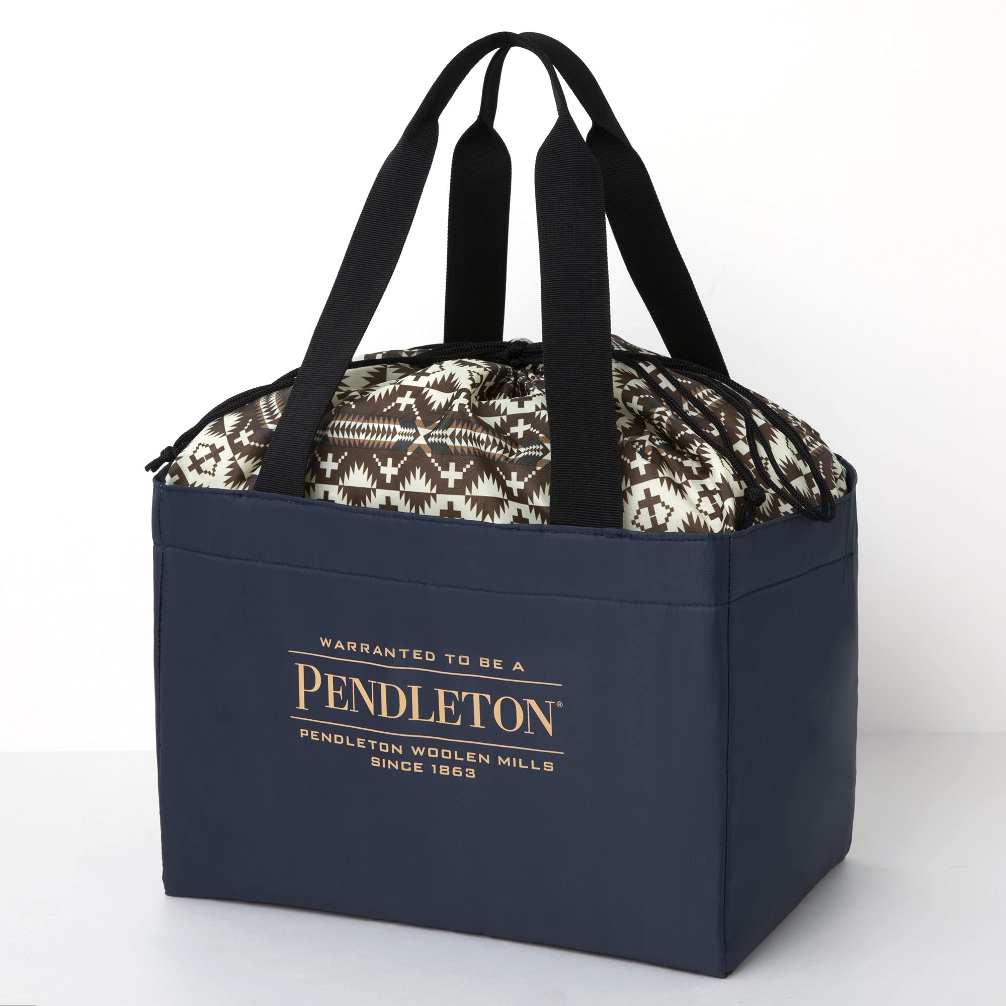 PENDLETON 保冷ができる BIG SHOPPING BAG BOOK NAVY ver.：6/10発売 【ムック本付録】ペンドルトン ショッピングバッグ（ネイビー）