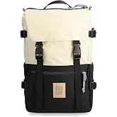 Topo Designs Rover Pack Classic Backpack, 1000D Nylon (Bone White/Black) | Daily Daypack for Commutes, Travel, Hikes, Iconic Denver Design, About 20L Capacity, Laptop Sleeve, Compression Straps