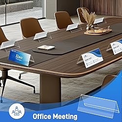 Set of 12 Acrylic Name Plates for Desks 3.15" x