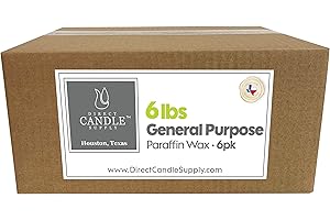 Direct Candle Supply 6lb Paraffin Wax, Parafin Wax, Paraffin Wax Candle Making Kit, Paraffin Wax Blocks, Making, Canning, Waterproofing, Metal Preservation, and a Variety of Other Applications