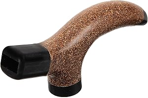 MOLUCKFU Wooden Trekking Pole Handle Replacement Non-slip Grip Cane Handle Adapter for Hiking and Walking