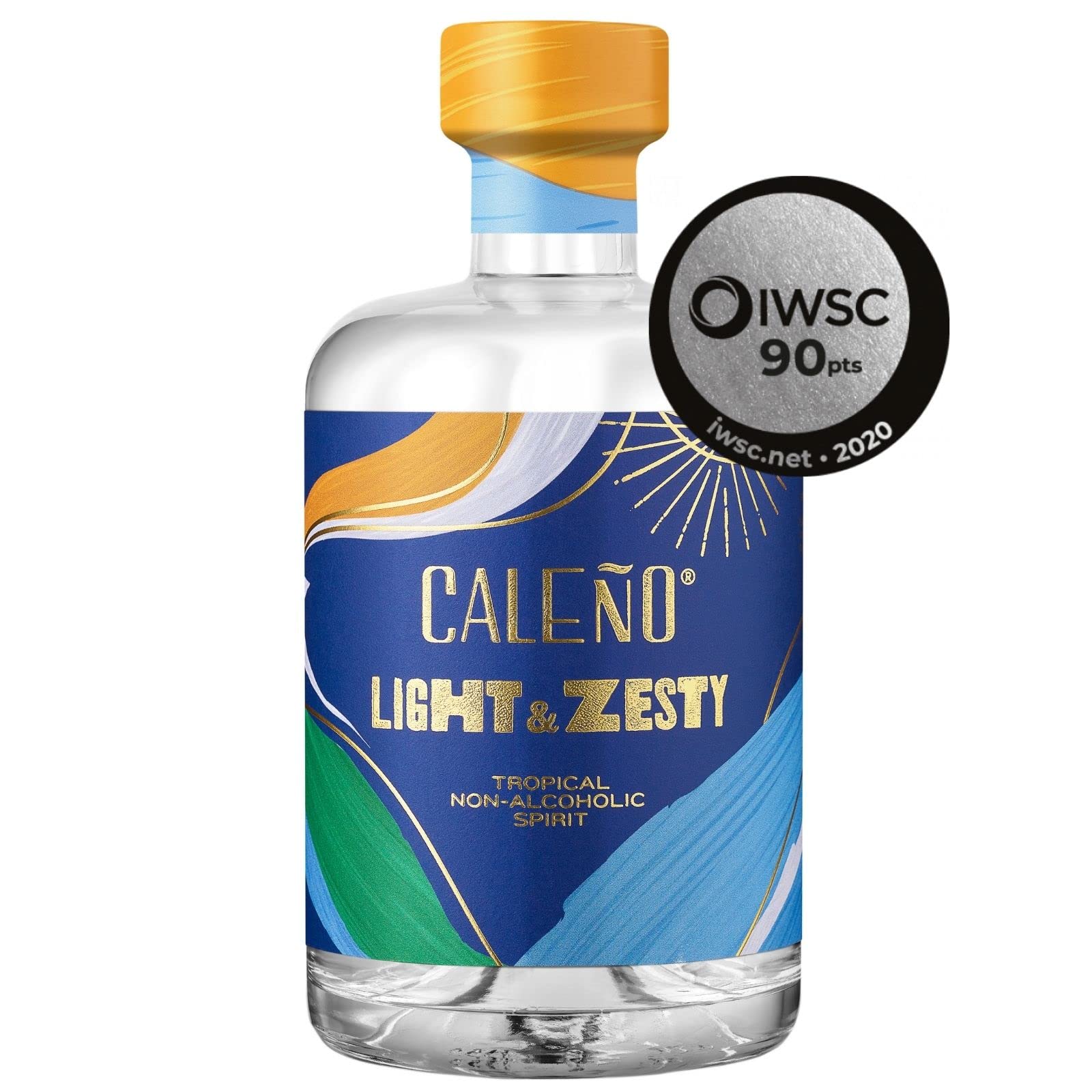 Caleño Light & Zesty Tropical Alcohol Free Gin 500ml | Created Using Pineapple, Lemon Peel & Inca Berries | Non Alcoholic Tropical Gin Alternative | Sugar Free, Gluten Free and Vegan Friendly