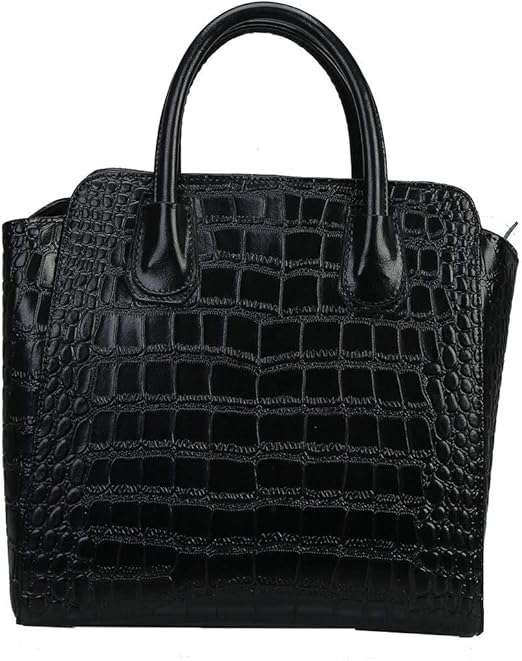 black structured tote bag