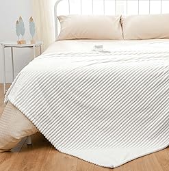 Vessia Flannel Fleece Twin Size Blanket for