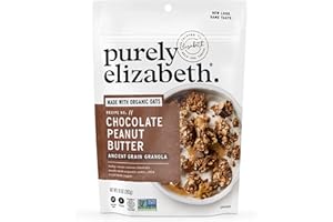 PURELY ELIZABETH. Purely Elizabeth, Chocolate Peanut Butter, Ancient Grain Granola, Gluten-Free, Non-GMO (10oz Bag)