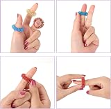 Abeillo 12 Pcs Acupressure Rings Spiky Finger Massagers Stainless Steel view 2