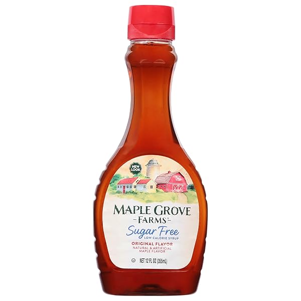MAPLE GROVE FARMS SUGAR-FREE PANCAKE SYRUP, MAPLE FLAVOR, 12 OUNCE
