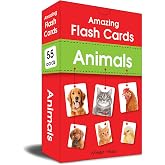 Amazing Flash Cards Animals: Early Development of Preschool Toddler (55 Cards)