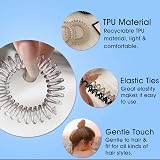 Emalla 36 Multi-color Spiral Hair Ties Traceless Coil Phone Cord Ponytail Holder view 6