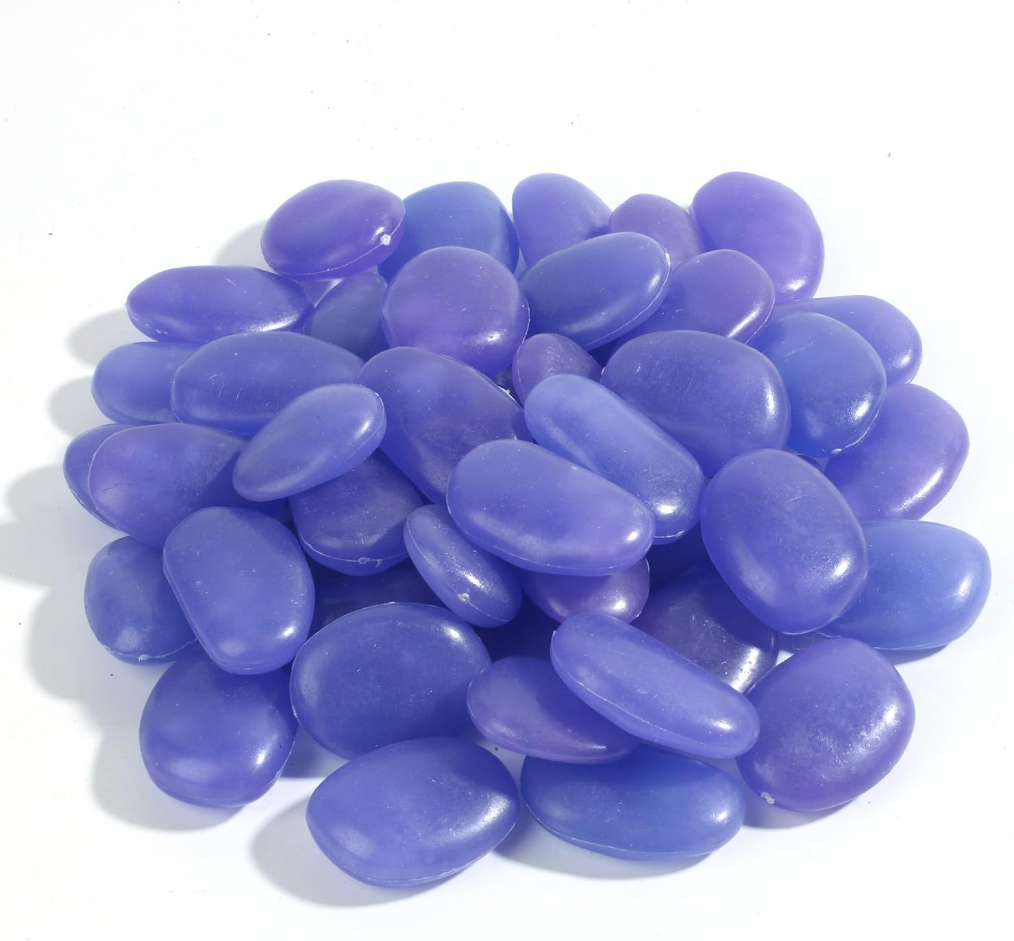 Ciottoli Luminosi Al Buio Per Decorazioni - Resina, Colore Blu, 100 Pezzi, Per Vialetti E Giardini - Foto 6