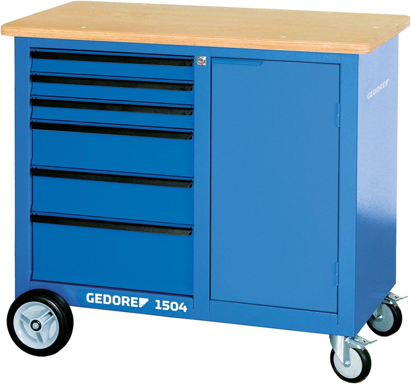 GEDORE1504 0321 Mobile workbench with 6 drawers
