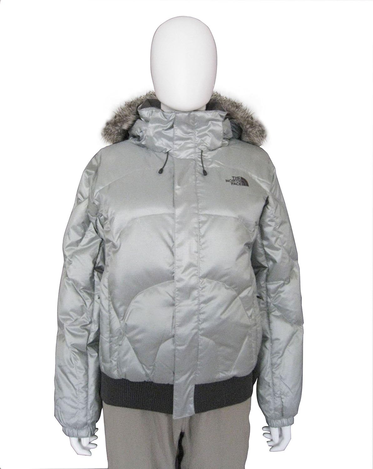 The North Face Women S Sammie Down Puffer Jacket Foil Grey Silver Medium Cmt7 07z Amazon Co Uk Clothing