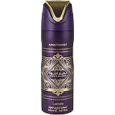 Lattafa Bade'e Al Oud Amethyst – Floral, Spicy, Woody, Sweet – Perfumed Deodorant Spray for Unisex, 6.67 Ounce / 200 ml