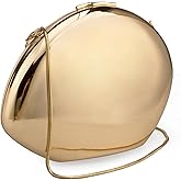 YYW Evening Clutch Purse for Women Metal Reflective Shoulder Bag Unique Handbag for Wedding Party Prom